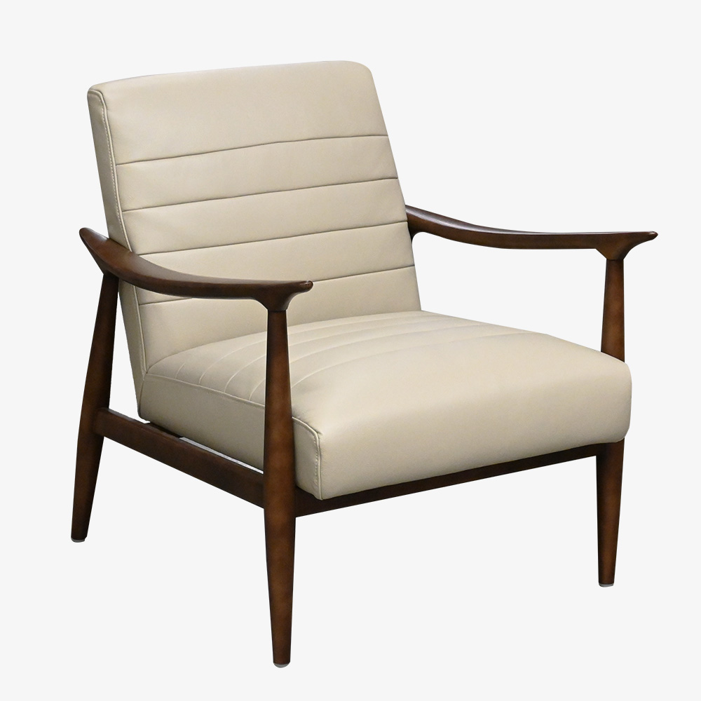 Leather & Walnut Accent Chair | Cremona | Mobler Furniture Edmonton