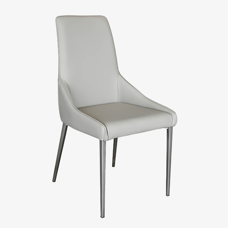 Bailey Grey Faux Leather Dining Chair at Mobler Furniture in Edmonton, CA